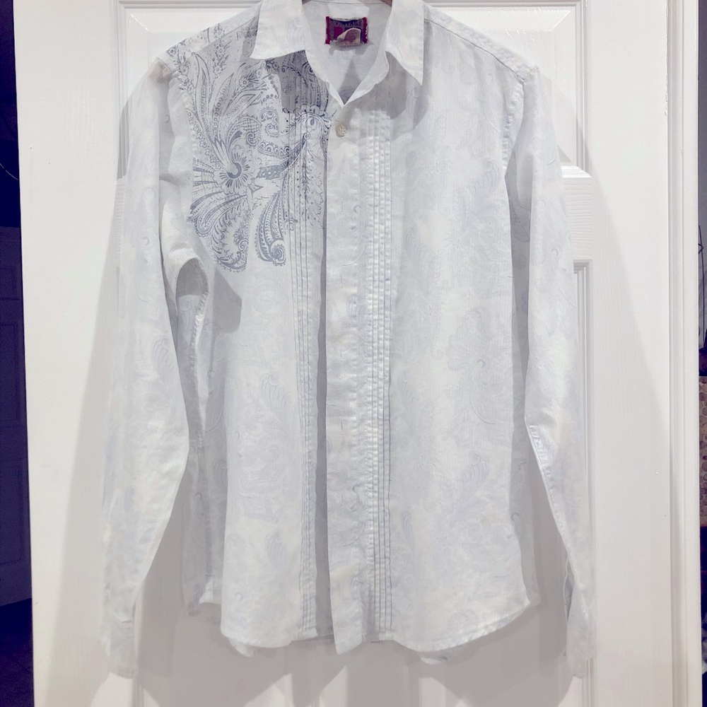 VINTAGE White with print men shirt